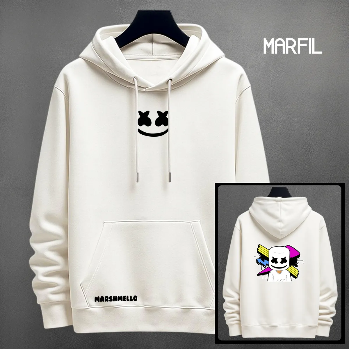 Buzo Marshmello Marfil